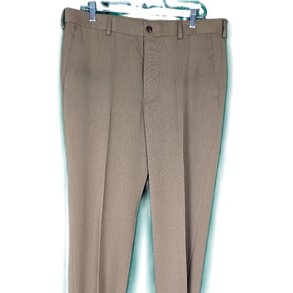 Mens Dress Pants Izod Tan 36 waist 32 inseam - Picture 1 of 4
